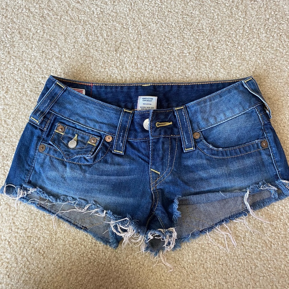 True Religion Joey cut off shorts